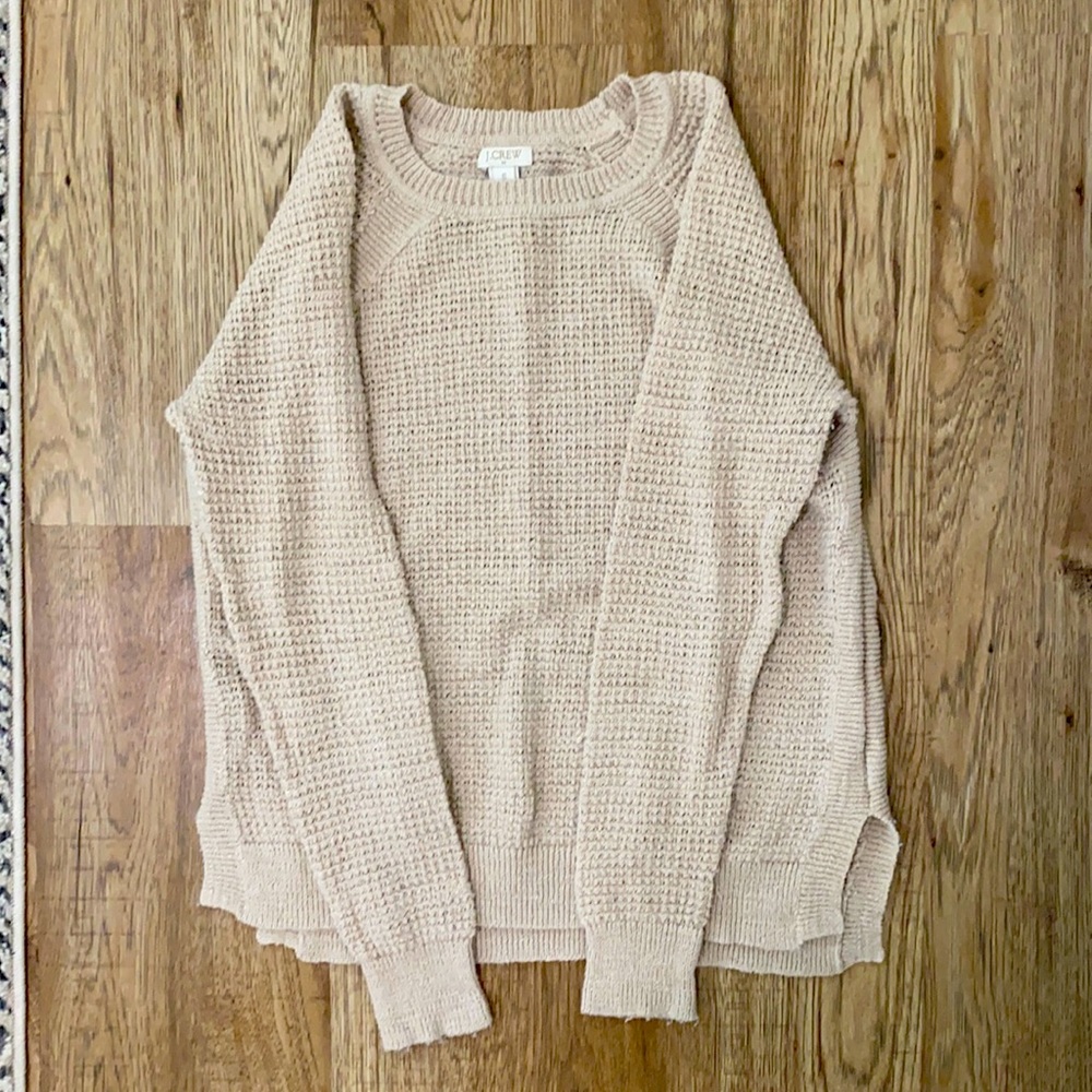 Cream colored knit Jcrew sweater.